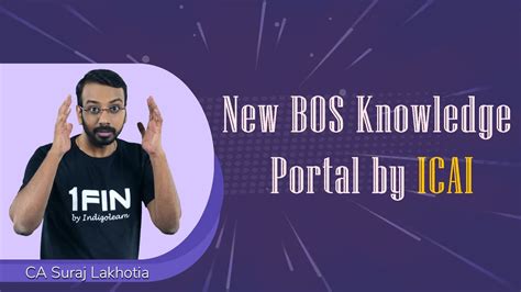 bos icai knowledge portal.